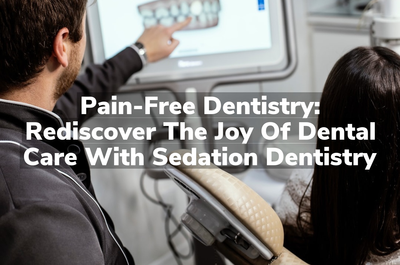 Pain-Free Dentistry: Rediscover the Joy of Dental Care with Sedation Dentistry